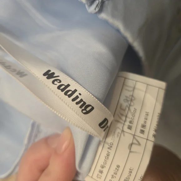 Light Blue Floral Embroidered Maxi Dress - Picture 5 of 7